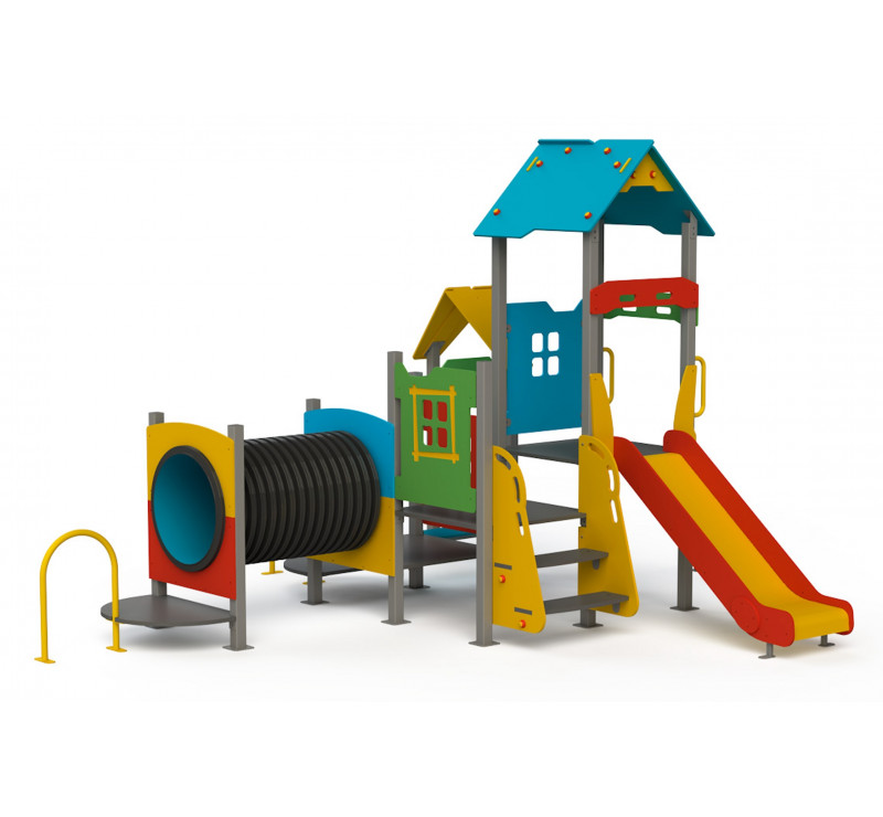 Jeux pour enfants boutique avec tunnel et toboggan