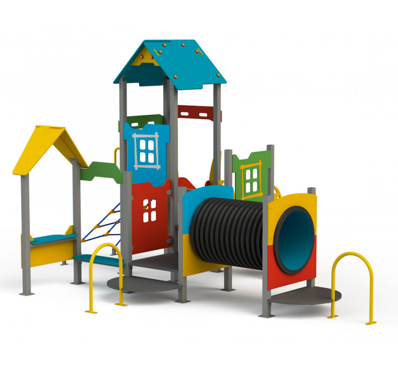 Jeux pour enfants boutique avec tunnel et toboggan