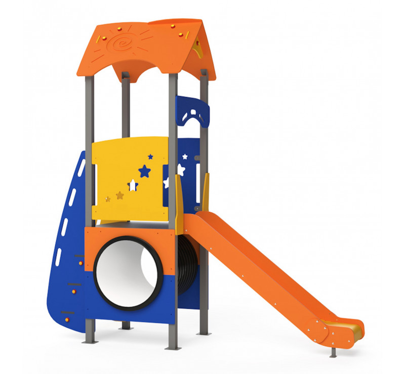 Le toboggan et son tunnel pour enfants de 0 à 12 ans