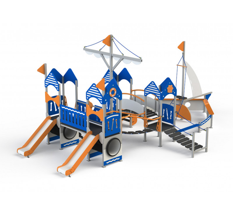Jeu de plein air bateau pour espace public