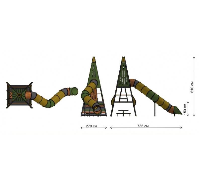 La grande pyramide toboggan géant