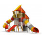 Grande structure de jeux extérieur avec des toboggans tunnels pour les