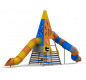 La pyramide du roi soleil| Aire de jeux à doubles toboggans tubulaires