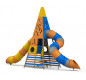La pyramide du roi soleil| Aire de jeux à doubles toboggans tubulaires