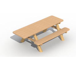 Table en bois de robinier PMR
