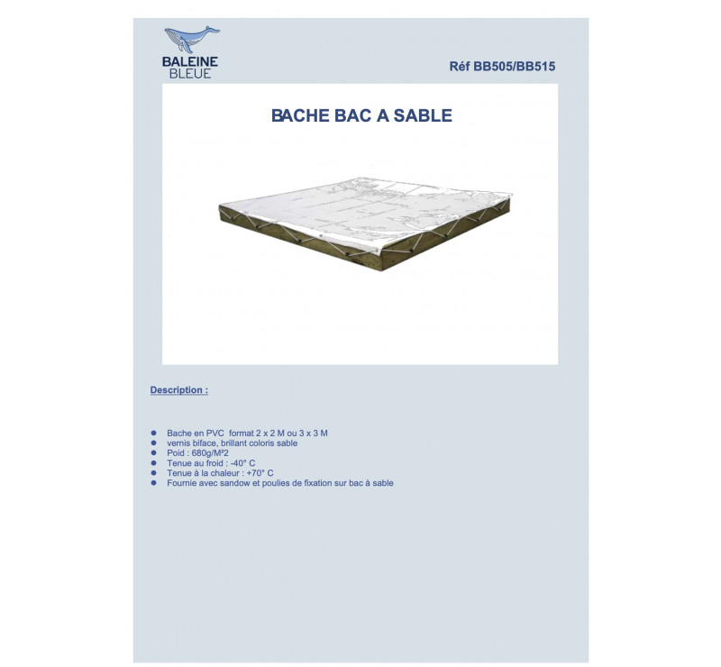 Bac à sable pour écoles 3 m x 3 m