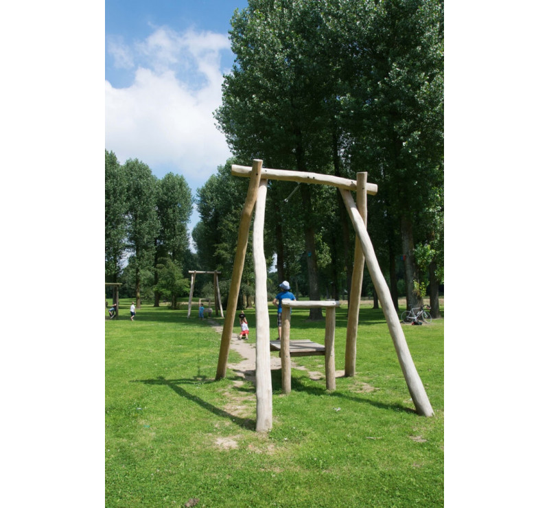 Tyrolienne en bois de robinier 32 m