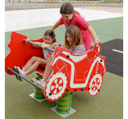 Jeu sur ressort Quad pompiers