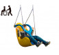 Portique balançoire métal 1 nacelle PMR + 1 assise adolescent + 1 nacelle bébé