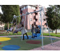 Portique balançoire métal 1 nacelle PMR + 1 assise adolescent + 1 nacelle bébé