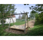 Tyrolienne double en bois de robinier 50 m