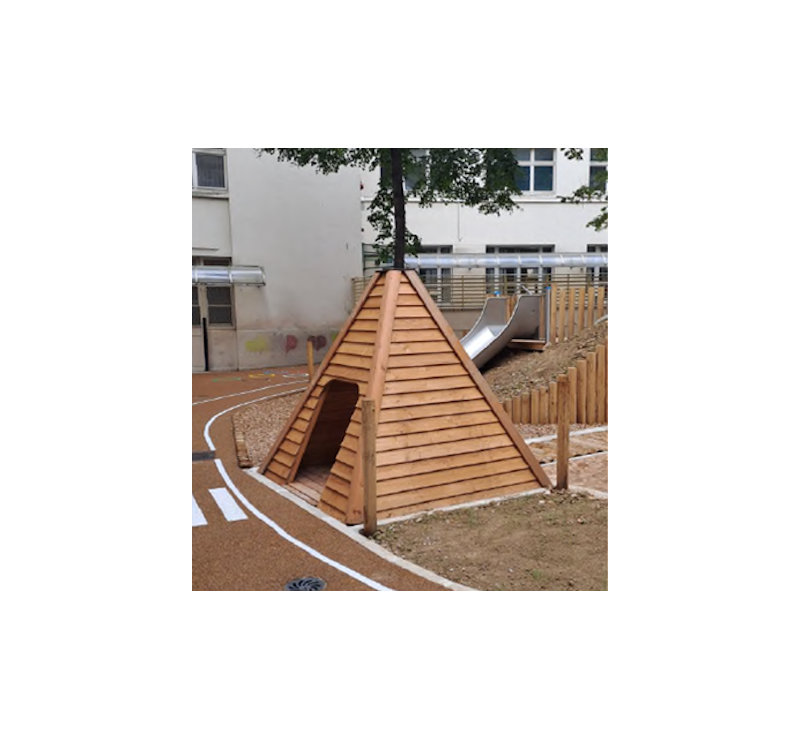 Cabane des vikings en bois de robinier