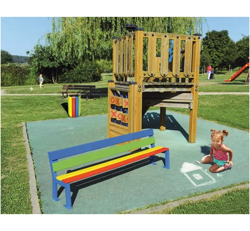 Poubelle extérieure multicolore