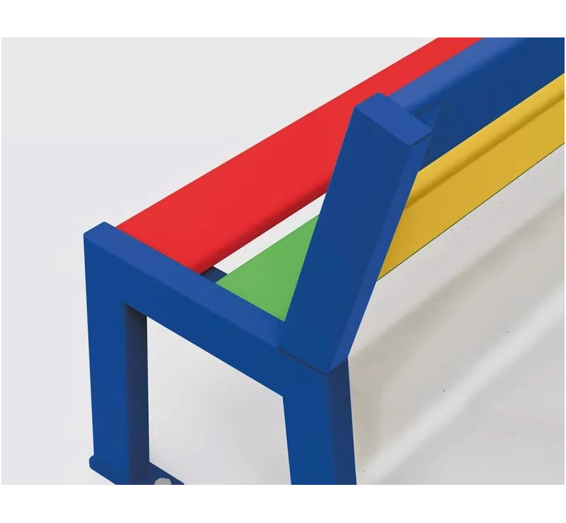 Banc multicolore ou monochrome pour école maternelle
