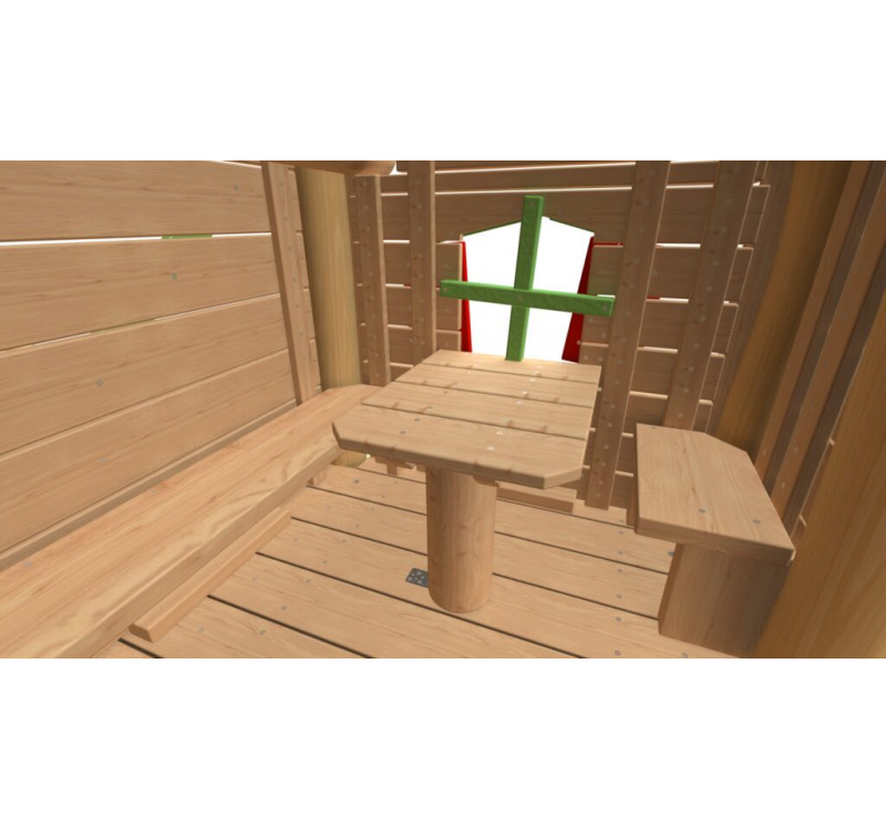 La maison magique en bois de robinier modèle de base sans option