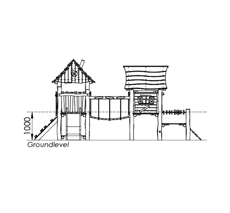 La maison magique en bois de robinier modèle de base sans option
