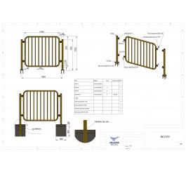Barrière grillagée pour...