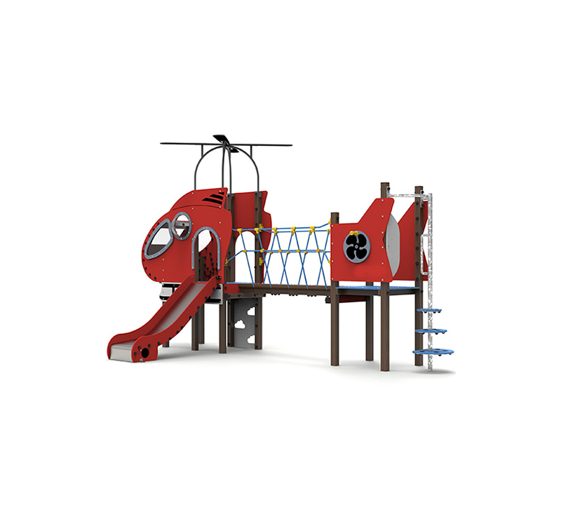 Hélicoptère ludique extérieur pour aire de jeux enfants