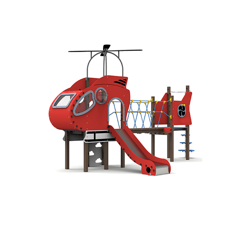Hélicoptère ludique extérieur pour aire de jeux enfants