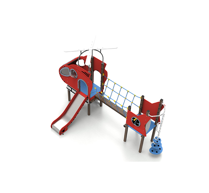 Hélicoptère ludique extérieur pour aire de jeux enfants