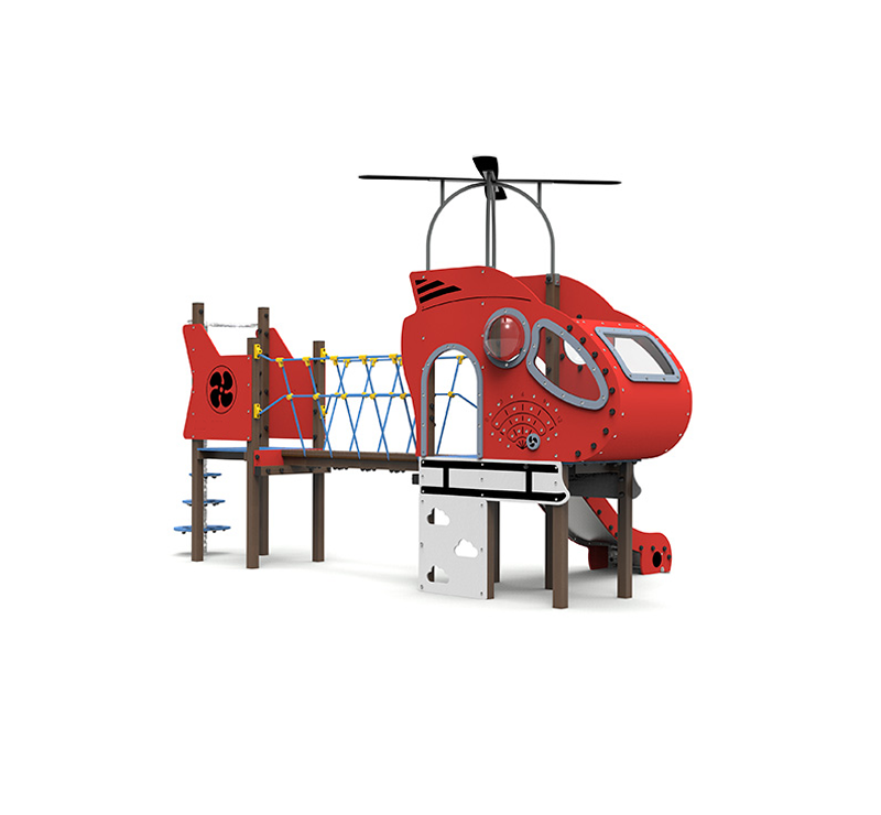Hélicoptère ludique extérieur pour aire de jeux enfants