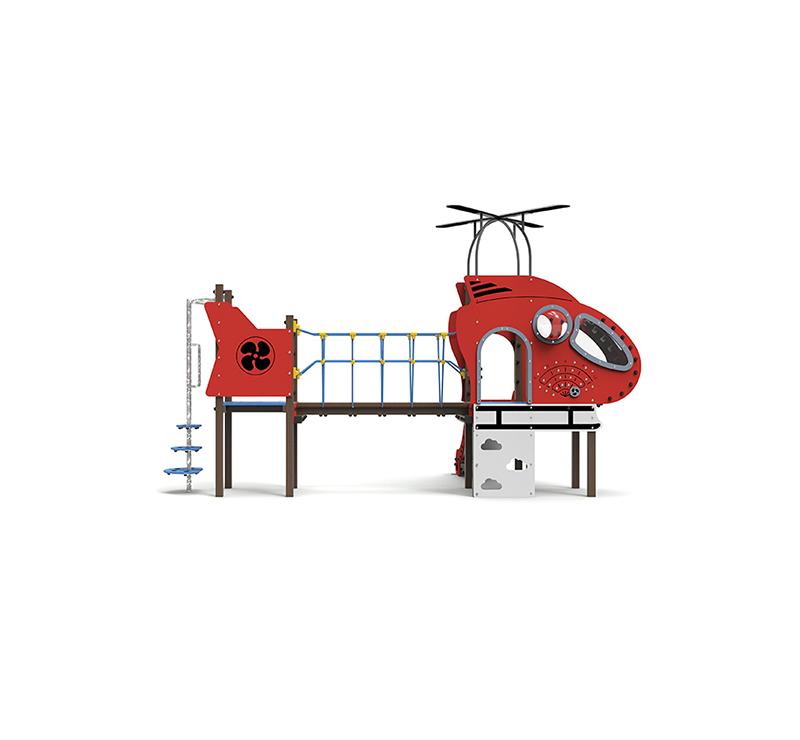 Hélicoptère ludique extérieur pour aire de jeux enfants