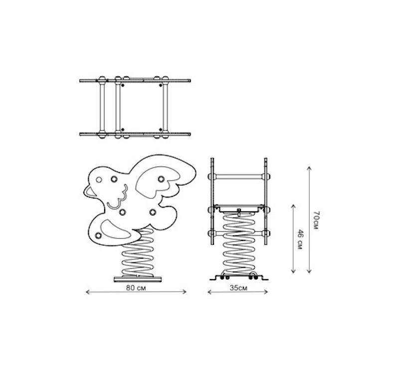 Jeu sur ressort l'oiseau des îles