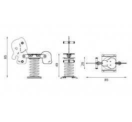 Jeu sur ressort l'éléphant
