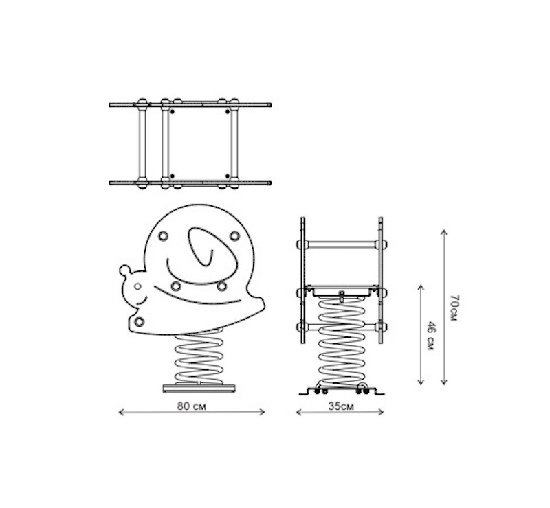 Jeu sur ressort l'escargot