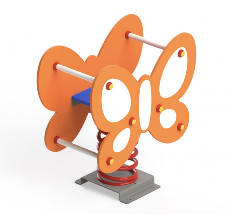 Jeu sur ressort papillon