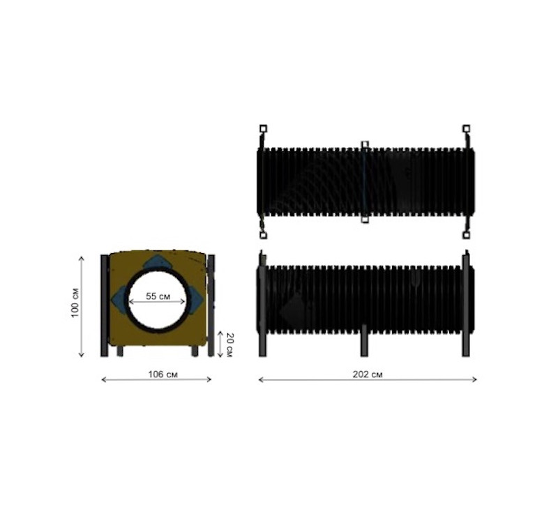 Le grand tunnel destiné aux enfants de 0 à 3 ans
