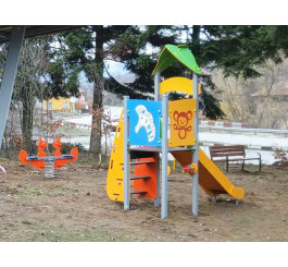 Jeu toboggan jungle pour école