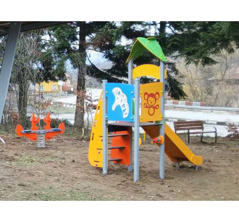 Jeu toboggan jungle pour école
