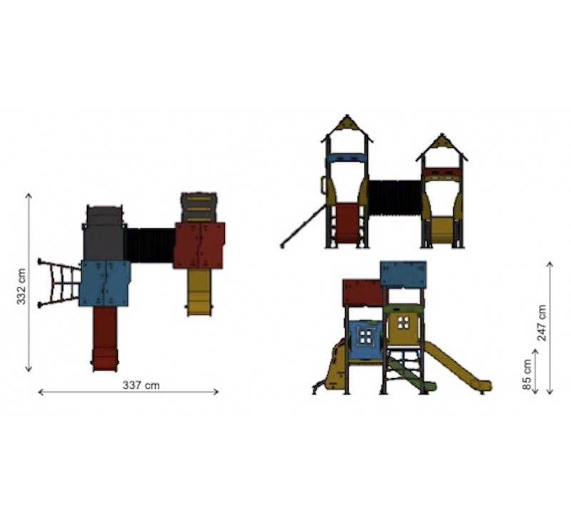 Grand jeu avec tunnel pour les enfants âgés de 0 à 6 ans