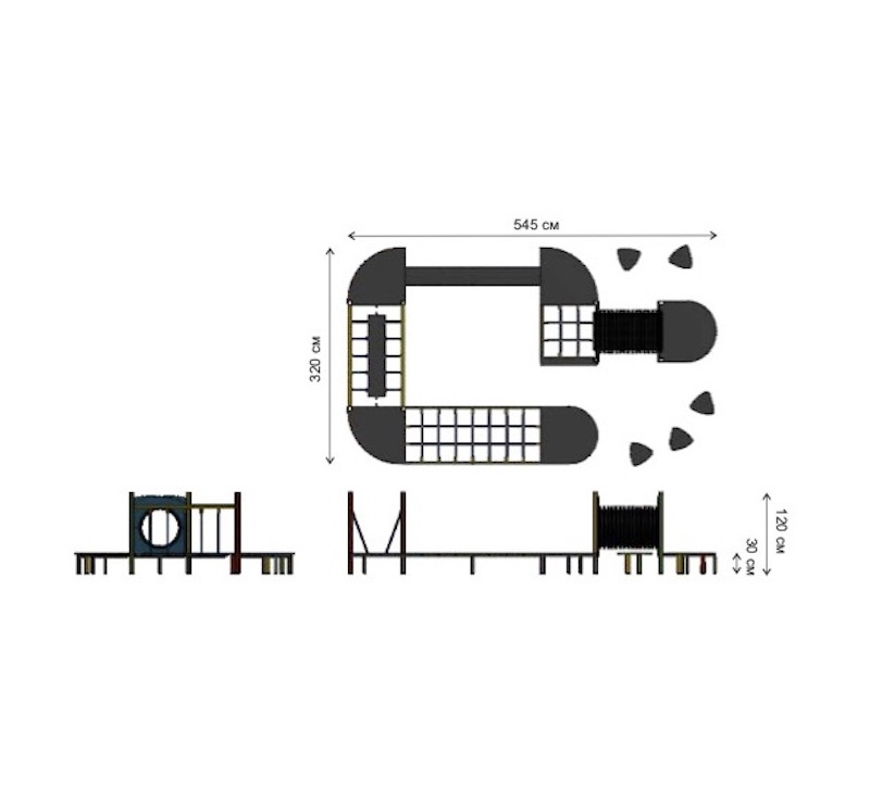 Parcours d'équilibre pour les enfants âgés de 0 à 12 ans