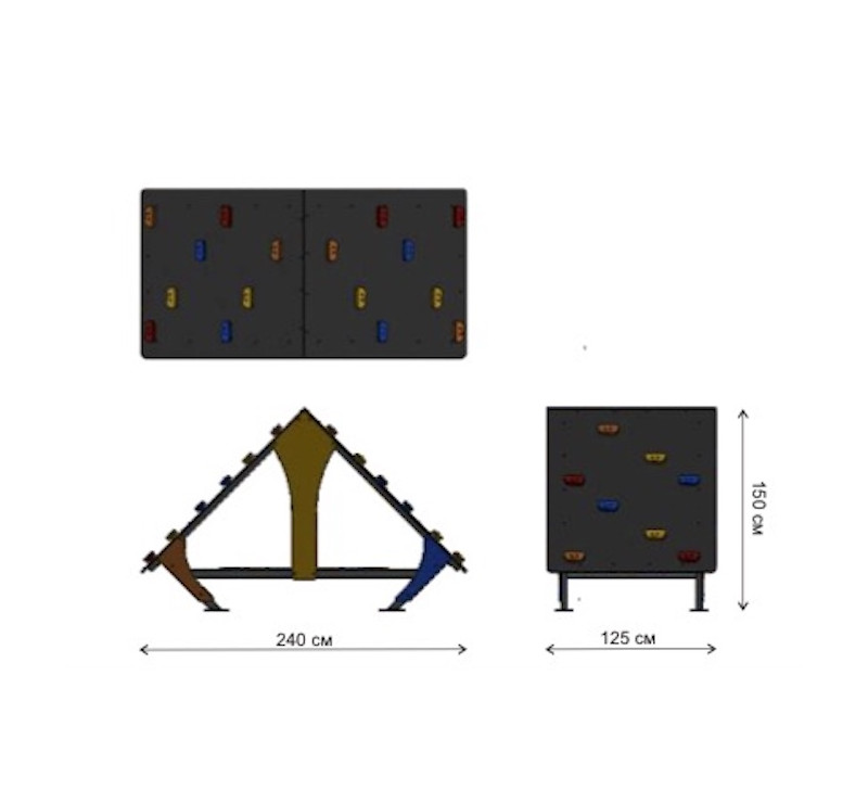 Murs d'escalade pour les enfants âgés de 3 à 12 ans