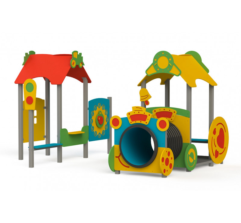 La locomotive et la maison de jeux pour enfants de 0 à 6 ans