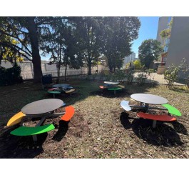 Table pique nique ronde pour enfants