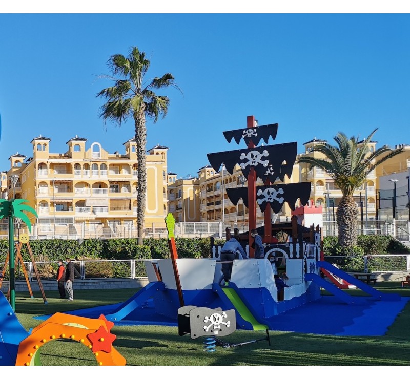 Jeu bateau pirates pour aire de jeux