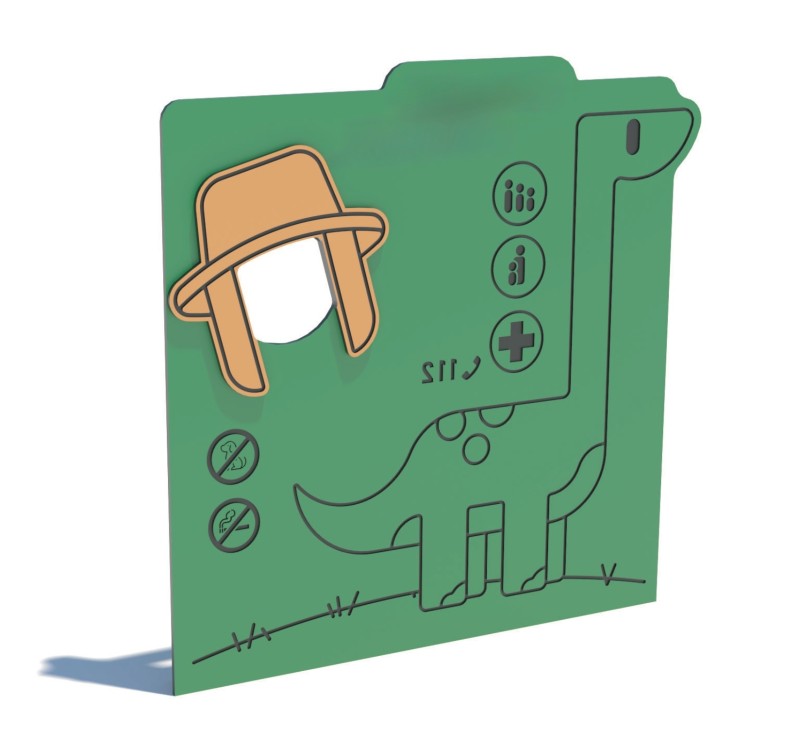 Panneau ludique dinosaure