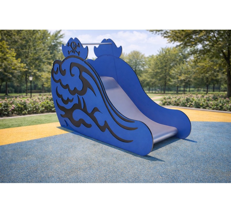 Toboggan pirate pour aires de jeux