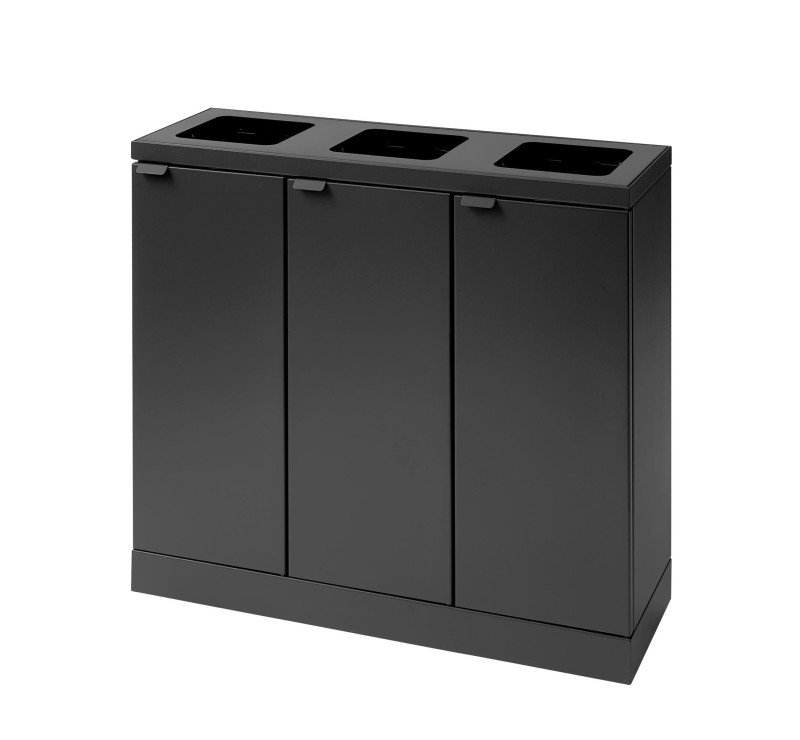 Poubelle tri sélectif 3 bacs 45L