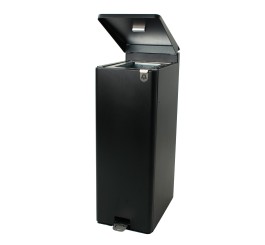 Sanibac Noir Poubelle à pédale professionnelle 60L en aluminium recyclable