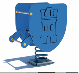 Jeu sur ressort bouclier