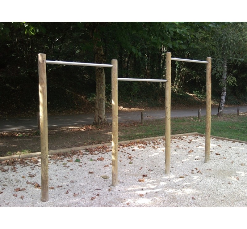 BARRES FIXES 3 HAUTEURS PARCOURS SPORTIFS PMR