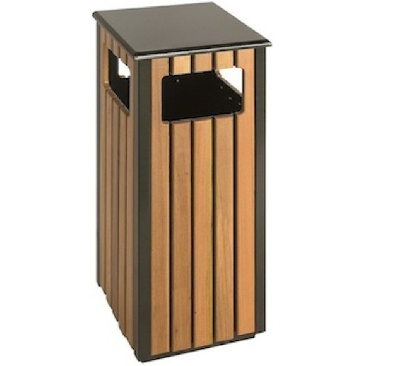 Corbeille bois carrée 36 L