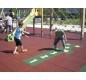 Marelle rouge et verte, Marelle pour école, Marelle dalles caoutchouc, Marelle sol caoutchouc, Marelle cours de récréation