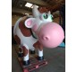 🐄 Structure de jeux Vache avec toboggan et balançoire