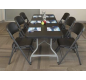 Table polypropylène noire rectangulaire 183 cm professionnelle