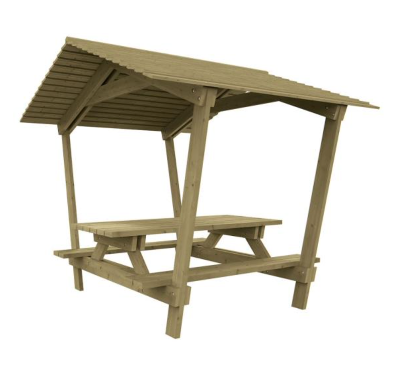 Table pique nique couverte